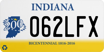 IN license plate 062LFX