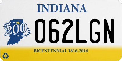 IN license plate 062LGN