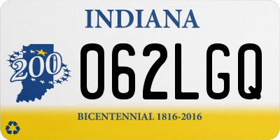 IN license plate 062LGQ
