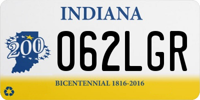 IN license plate 062LGR
