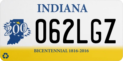 IN license plate 062LGZ