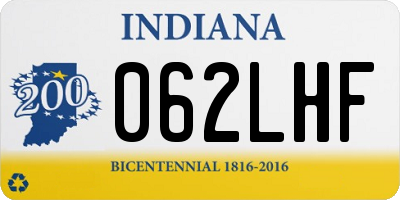 IN license plate 062LHF