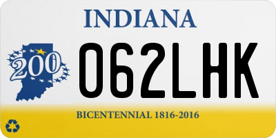 IN license plate 062LHK