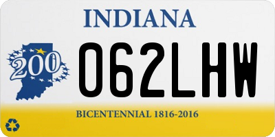 IN license plate 062LHW