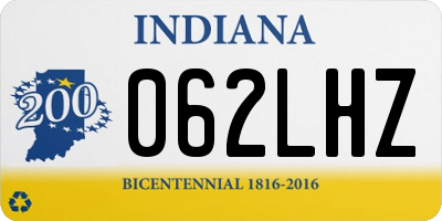 IN license plate 062LHZ