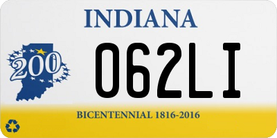 IN license plate 062LI