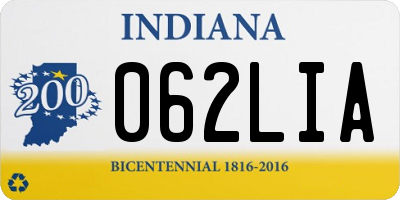 IN license plate 062LIA