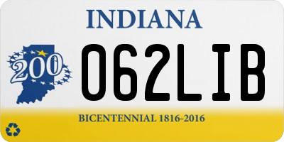 IN license plate 062LIB