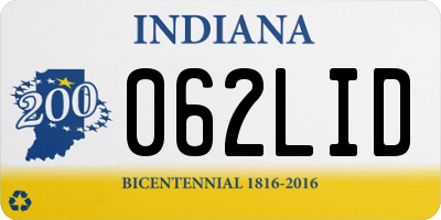 IN license plate 062LID