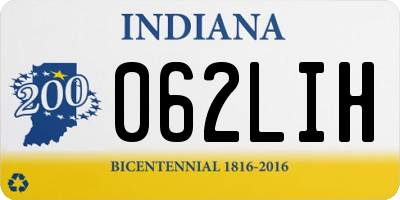 IN license plate 062LIH