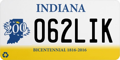 IN license plate 062LIK
