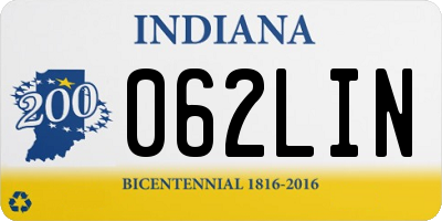IN license plate 062LIN