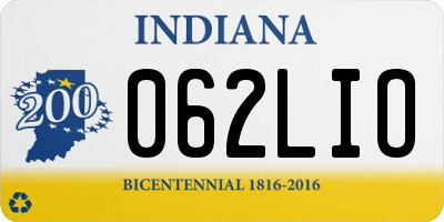 IN license plate 062LIO