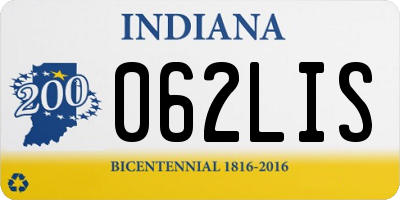 IN license plate 062LIS