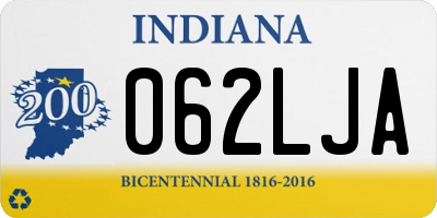 IN license plate 062LJA
