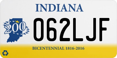 IN license plate 062LJF