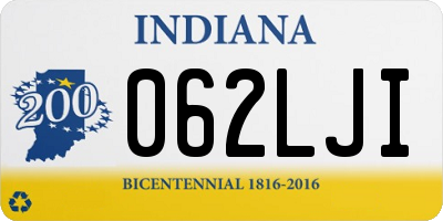 IN license plate 062LJI