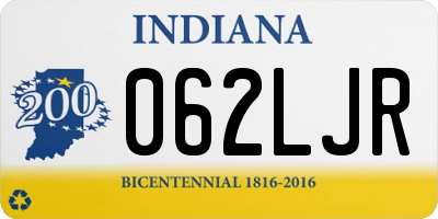 IN license plate 062LJR