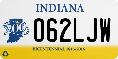 IN license plate 062LJW