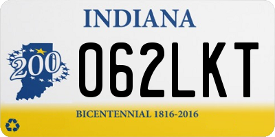 IN license plate 062LKT