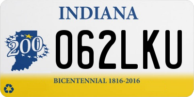 IN license plate 062LKU