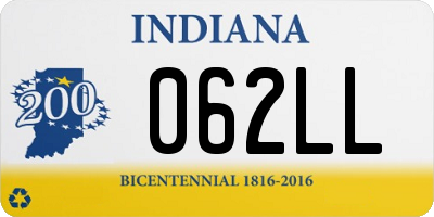 IN license plate 062LL