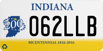 IN license plate 062LLB