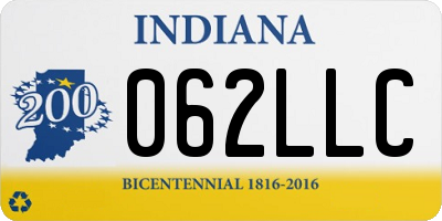 IN license plate 062LLC