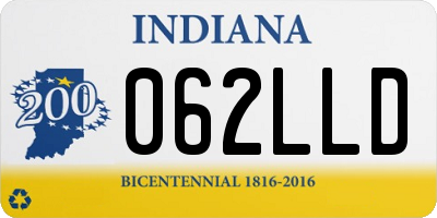IN license plate 062LLD