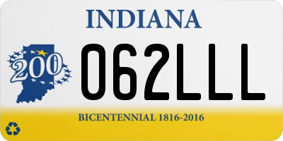 IN license plate 062LLL