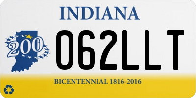 IN license plate 062LLT