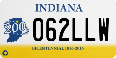 IN license plate 062LLW