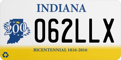 IN license plate 062LLX