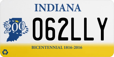 IN license plate 062LLY