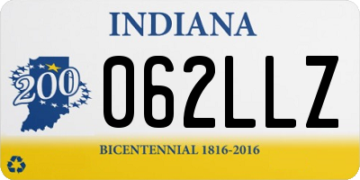 IN license plate 062LLZ