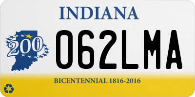 IN license plate 062LMA