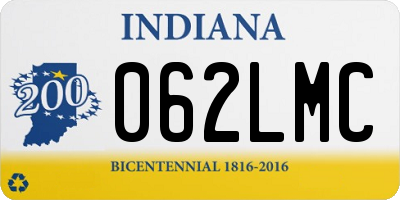 IN license plate 062LMC