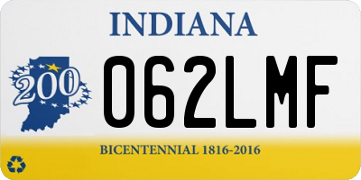 IN license plate 062LMF