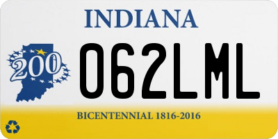 IN license plate 062LML