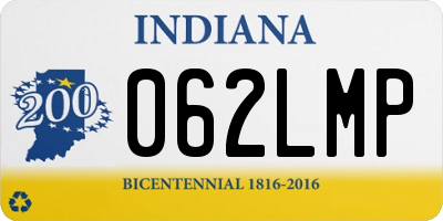 IN license plate 062LMP