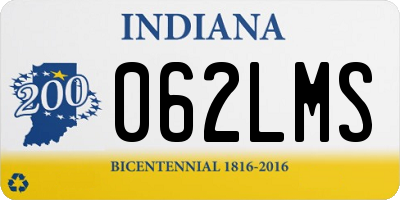 IN license plate 062LMS