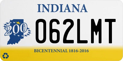 IN license plate 062LMT