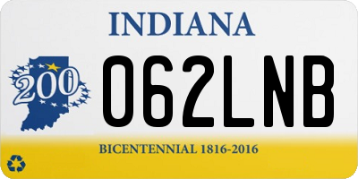 IN license plate 062LNB