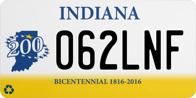 IN license plate 062LNF