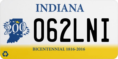 IN license plate 062LNI