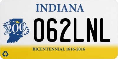 IN license plate 062LNL