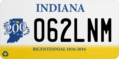 IN license plate 062LNM