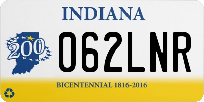 IN license plate 062LNR
