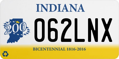 IN license plate 062LNX