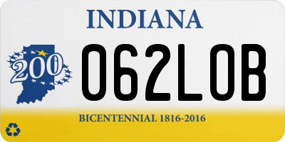 IN license plate 062LOB